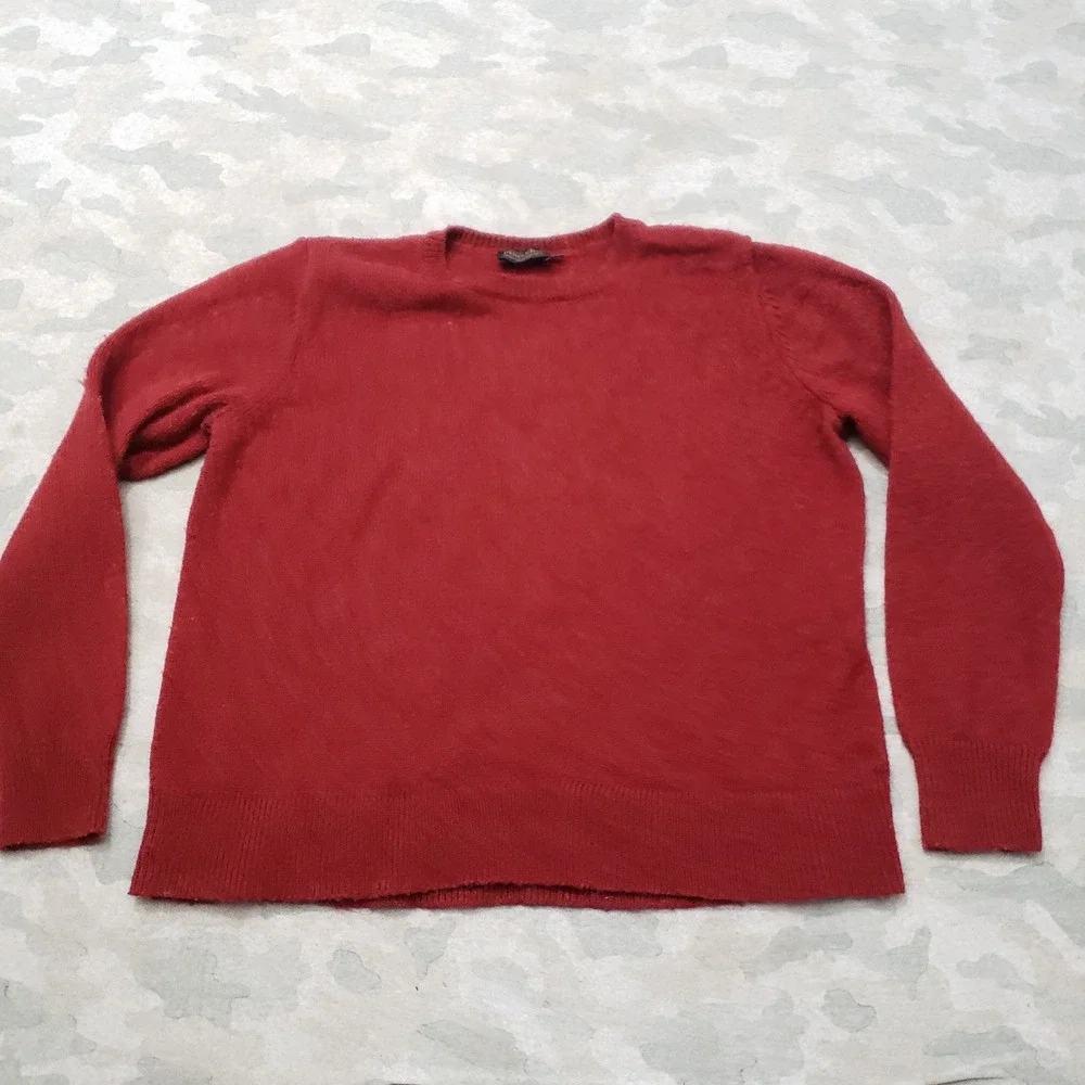 Pendleton Sweater Womens XL Red Pullover Shetland Wool 100% Outdoors